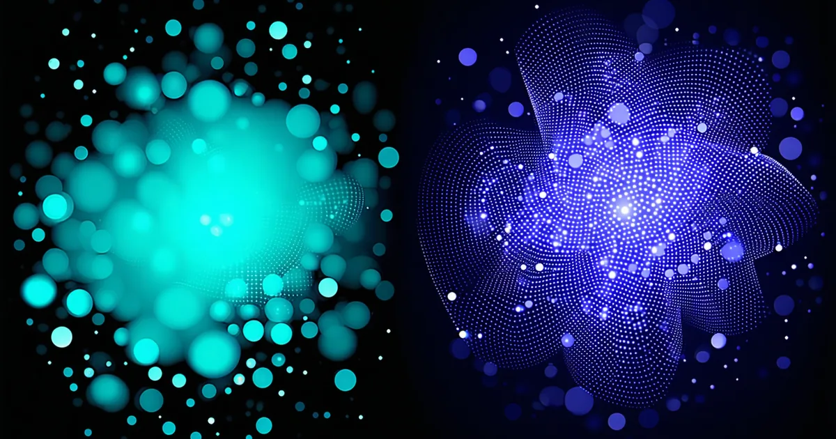 Abstract segmentation visualization comparing two cohort groups