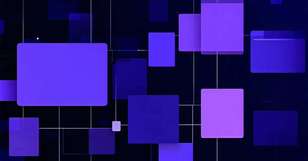 Abstract schema diagram with structured data nodes